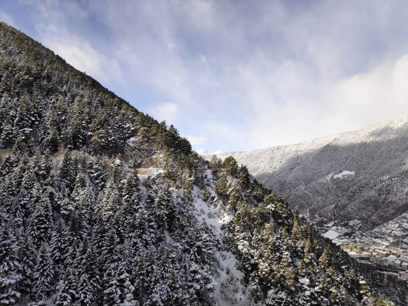Foto del cami de les pardines nevado