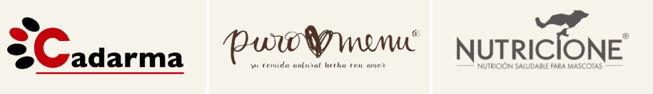 logos de las tres marcas mas reconocidas de dieta barf